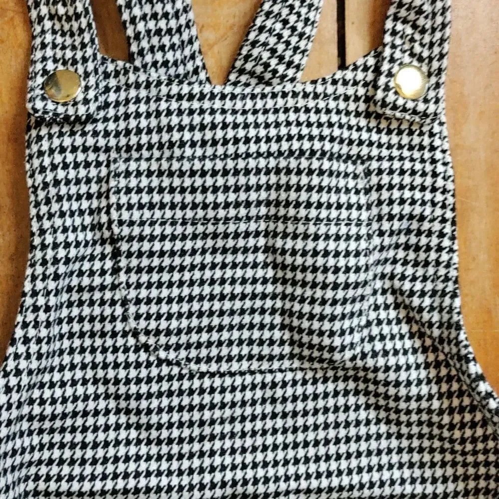 Max Studio dress 3T jumper outfit houndstooth black white neutral